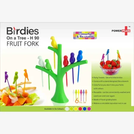 Birdies on a Tree Fruit Fork Set