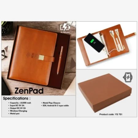 Brown leather organizer
