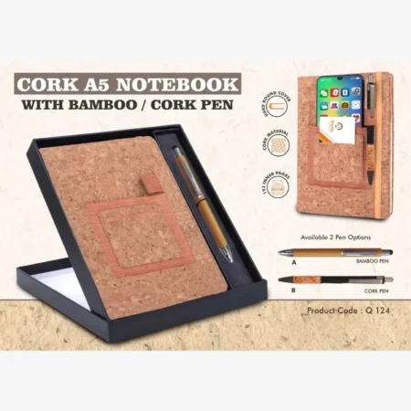 Cork A5 Notebook Gift Set