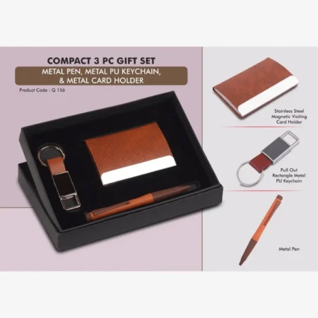 Compact 3 Pc Tan Gift Set