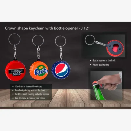 Crown shape keychain with Bottle opener