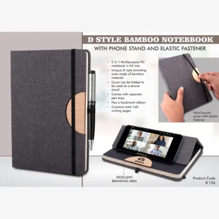D style Bamboo notebook