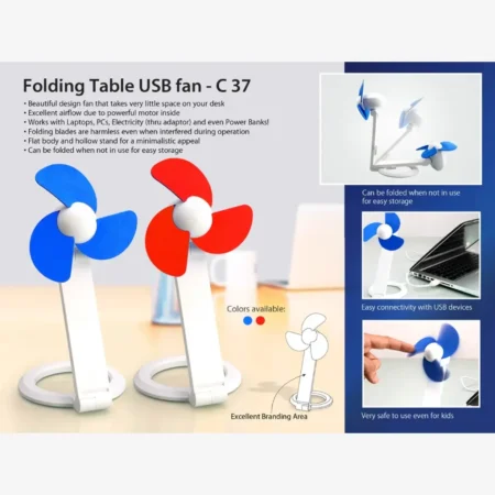 Folding Table USB Fan with Safety Blades