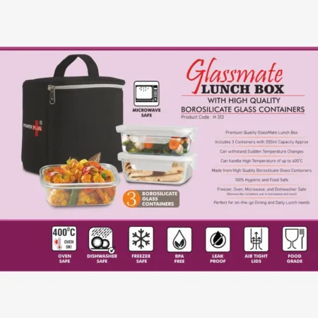 GlassMate Borosilicate Glass Lunch Box