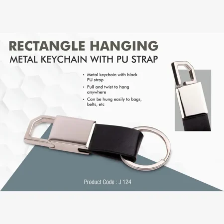 Metal / PU Keychain with soft fabric feel
