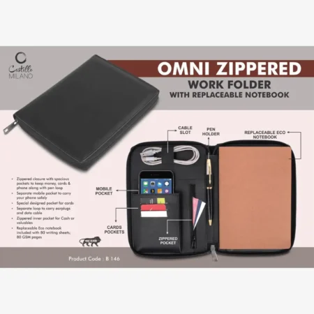 Omni Zippered Work Folder