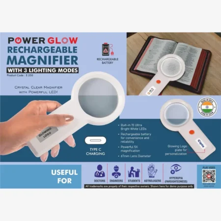 PowerGlow Rechargeable LED Magnifier