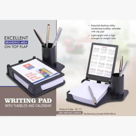 SK Writing Pad Organizer with Tumbler & Calendar