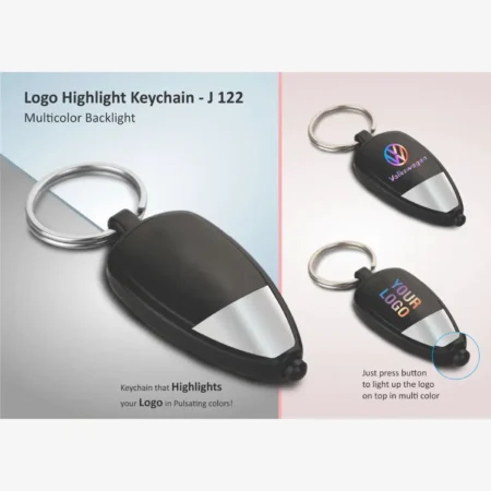 Two tone Logo highlight keychain