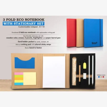 3 fold Eco Notebook