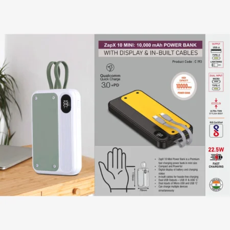 ZapX 10 Mini: 10,000 mAh Power bank