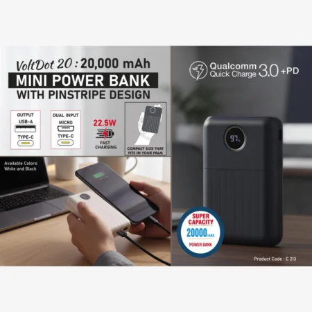 VoltDot 20: 20,000 mAh Mini Power bank