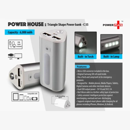 Power Plus Power House : Triangle shape Power Bank