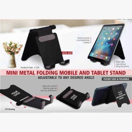 Mini folding mobile and tablet stand