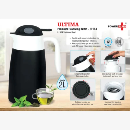 Premium revolving flask in stainless steel