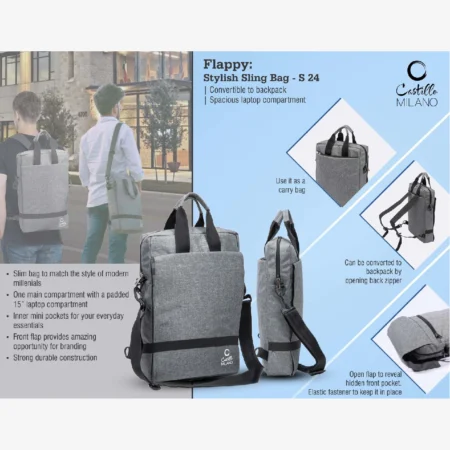 Flappy: Stylish Sling bag | Convertible to backpack