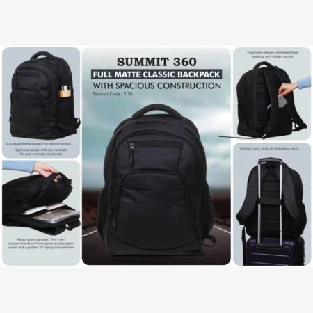 Summit 360: Full matte Classic backpack
