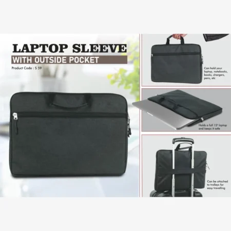Laptop Sleeve with outside pocket